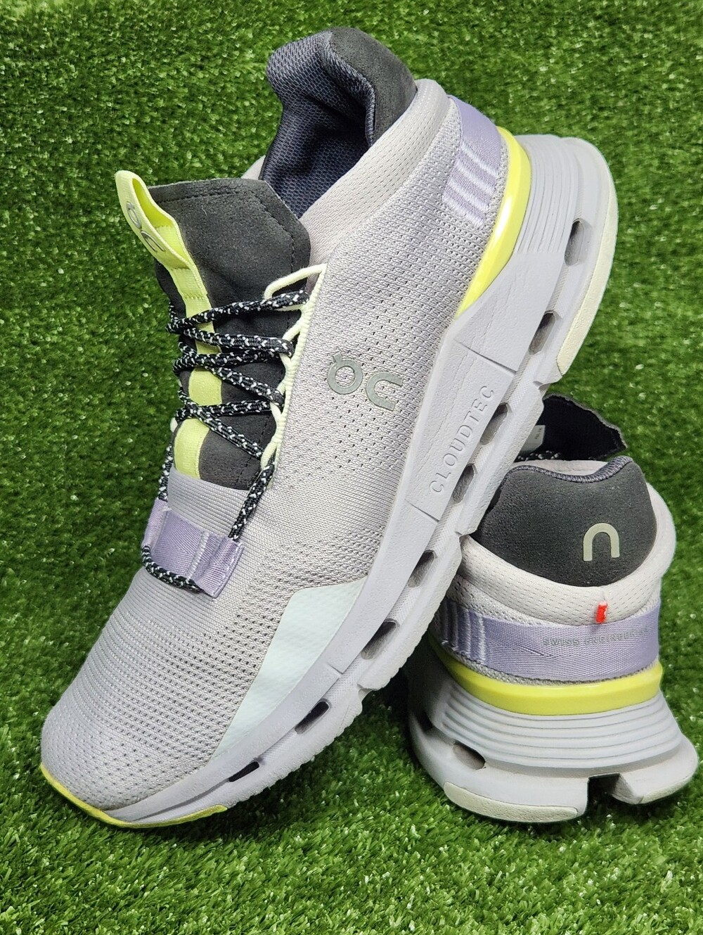 On Running CloudNova Womens Size 10 Pearl Grey Athletic Walking Cushion Sneakers